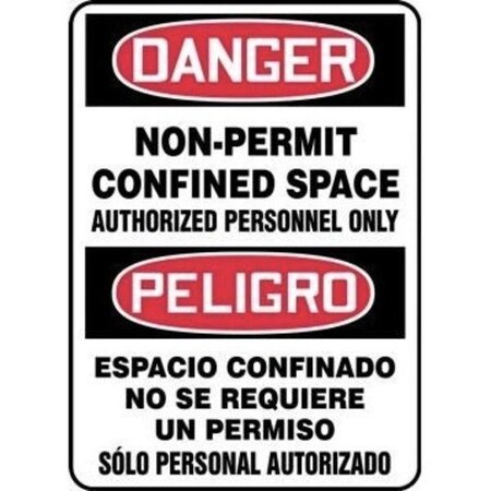 Accuform BILINGUAL OSHA DANGER SAFETY SIGN SBMCSP142XP SBMCSP142XP